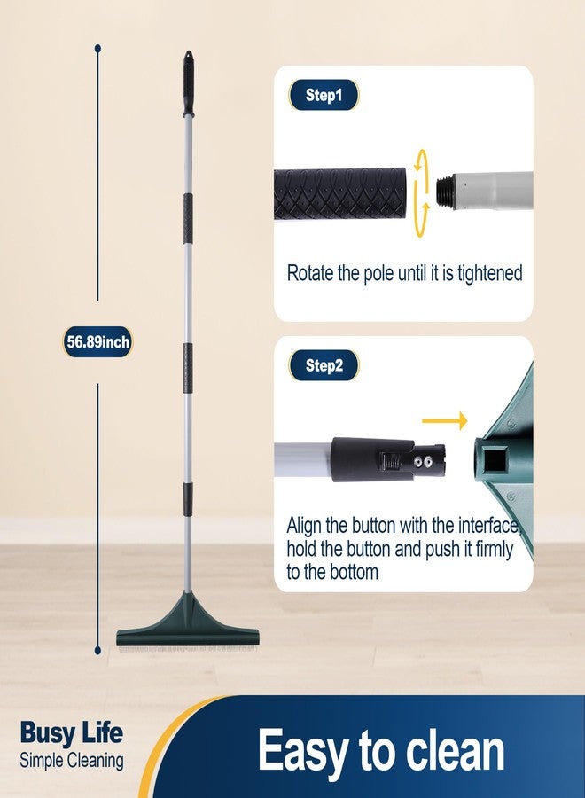 Yocada Carpet Rake for Pet Hair Removal Reusable Pet Hair Remover Telescopic Carpet Scraper Sweeper Cat Dog Hair Remover Rake Brush for Rugs Mats 56.69" - Image 5